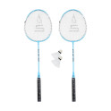 Badmintonový set SULOV, 2x raketa, 2x míček, vak - světle modrý