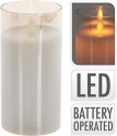 HOMESTYLING LED svíčka skleněná 7,5 x 15 cm teplá bílá KO-XX8113850