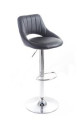 Barová židle G21 Aletra black, koženková, prošívaná, černá