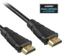 Kabel propojovací HDMI 1.4 s Ethernetem HDMI (M) - HDMI (M),  zlacené konektory, 3m