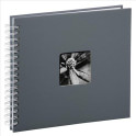 Fotoalbum Hama FINE ART 28x24 cm, 50 stran, šedé, bílé listy, spirálové, lepicí