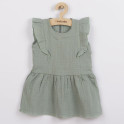 Kojenecké mušelínové šaty New Baby Summer Nature Collection mátové 68 (4-6m)