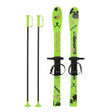 Dětské lyže s vázáním a holemi Baby Mix 90 cm zelené