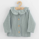Kojenecký kabátek na knoflíky New Baby Luxury clothing Laura šedý 56 (0-3m)