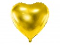 Foliový balónek srdce, zlatý 61 cm