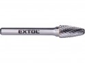 Extol Industrial 8703754 fréza karbidová, kulatý oblouk, pr.10x20mm/stopka 6mm,sek střední (double-cut)