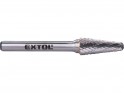 Extol Industrial 8703784 fréza karbidová, konická 14° zakulacená, pr.10x25mm/stopka 6mm,sek střední (double-cut)