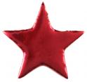 Dekorační metalické červené hvězdy 6ks, 5 x 5 cm