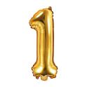 Foliový zlatý balónek číslice 1, 35 cm