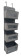 HomeLife Závěsný organizér na dveře 31 x 101 x 13 cm, 4 kapsy, šedá 0