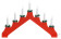 HOMESTYLING Vánoční dekorace 7 svíček LED červená KO-AX8000070 0