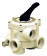 Ventil SIDE – 6-ti cestný ventil – III vývody 50 mm (Praher) 0