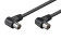 Kabel 75 Ohm, IEC169-2, M-F, 2,5m, lomený na obou koncích 90° , černý 0