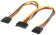 Kabel napájecí k HDD Serial ATA rozdvojka M/2xF 16cm 0