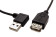 Kabel USB 2.0 A-A 15cm prodlužovací, lomený vpravo, černý 0