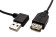 Kabel USB 2.0 A-A 30cm prodlužovací, lomený vpravo, černý 0