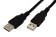 Kabel USB 2.0 A-A 4,5m, černý (propojovací) 0