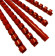 Vázací hřbet Eurosupplies plastový A4 průměr 12,5 (12) mm červený 100ks 0
