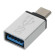 Redukce USB 3.1 konektor C/male - USB 3.0 A/female, stříbrný, OTG 0