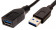 Kabel USB 3.0 A-A 0,8m A(M)- A(F) prodlužovací, černý 0
