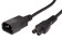 Kabel EC320 C14 - C5 (trojlístek) 1,8m, černý 0