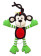 Dětská plyšová hračka s hracím strojkem Baby Mix opice zelená 0