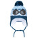 Zimní dětská čepička New Baby brýle světle modrá 104 (3-4r) 0