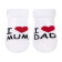 Kojenecké froté ponožky New Baby bílé I Love Mum and Dad 56 (0-3m) 0
