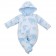 Zateplená kojenecká kombinéza s kapucí Baby Service Sloni modrá 62 (3-6m) 0