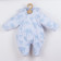 Zateplená kojenecká kombinéza s kapucí Baby Service Sloni modrá 68 (4-6m) 0