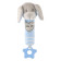 Dětská pískací plyšová hračka s kousátkem Baby Mix pes modrý 0