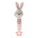 Dětská pískací plyšová hračka s kousátkem Baby Mix králík růžový 0