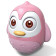 Kývací hračka Baby Mix tučňák růžový 0