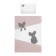 2-dílné ložní povlečení Belisima Mouse 100/135 růžové 0