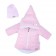 Zimní kojenecký kabátek s čepičkou Nicol Kids Winter růžový 56 (0-3m) 0