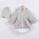 Zimní kojenecký kabátek s čepičkou Nicol Kids Winter šedý 56 (0-3m) 0