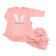 Kojenecké šatičky s čepičkou-turban New Baby Little Princess růžové 80 (9-12m) 0