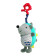 Dětská plyšová hračka s hracím strojkem a klipem Baby Mix Ježek modro-šedý 0