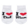 Kojenecké bavlněné ponožky New Baby I Love Mum and Dad bílé 56 (0-3m) 0