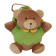Dětská plyšová hračka s hracím strojkem Baby Mix medvídek zelený 0