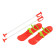 Dětské lyže s vázáním a holemi Baby Mix BIG FOOT 42 cm červené 0
