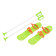 Dětské lyže s vázáním a holemi Baby Mix BIG FOOT 42 cm zelené 0