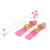 Dětské lyže s vázáním a holemi Baby Mix BIG FOOT 42 cm růžové 0