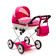 Dětský kočárek pro panenky New Baby COMFORT růžový srdíčka 0