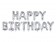 Foliový balónek Happy Birthday, stříbrný  0