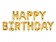 Foliový nápis Happy Birthday, zlatý 0