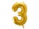 Foliový zlatý balónek číslice 3, 86 cm 0