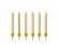 Narozeninové svíčky zlaté 6 cm, 6 ks 0
