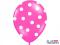 Balonky puntík Pastel tm. růžová /bílá 0