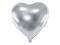 Foliový balónek srdce, stříbrné 45 cm 0
